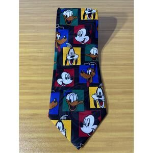 Vintage Disney Necktie Mickey Mouse Donald Duck Pluto Officecore Father's Day